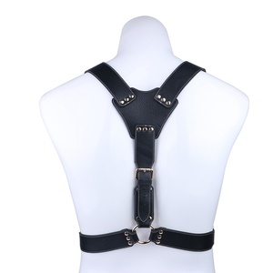 QKKQ Male <b>Body</b> Chest Belt <b>Leather</b> <b>Harness</b> Belt Adjustable <b>Harness</b> Lingerie for Men - Product Image 4