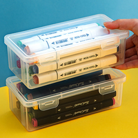 Boîte de rangement de papeterie Portable d'organisateur de stylo en plastique PP anti-poussière et imperméable de haute qualité pour les étudiants et les employés de bureau