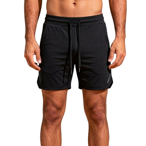 Shorts légers à œillets pour hommes, tissu respirant, taille élastique avec cordon de serrage et poches latérales pour l'entraînement, la course à pied, le jogging, imprimé - Product Image 2