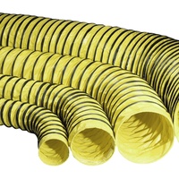 Tuyau flexible de conduit d'air de tuyau de spirale d'échappement isolé ignifuge de PVC diamètre de 6 pouces