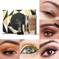 Coffret cadeau de maquillage de haute qualité personnalisé avec stylo eye-liner rouge à lèvres mascara frisé Palette d'ombres à paupières quotidiennes de marque privée