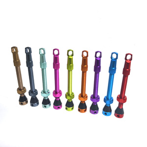 Valves tubeless Presta avec clé à rayons intégrée et capuchons de retrait du noyau de valve, pour <span class=keywords><strong>VTT</strong></span>, vélo de route et vélo de gravier, en aluminium 7075 - Product Image 2