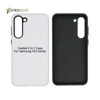 Coque de téléphone Prosub 2 en 1 résistante à la sublimation 3D pour Samsung S23, design personnalisé DIY, coque de téléphone vierge antichoc