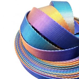 High Quality Coated Reflective 15mm Colorful Gradient Nylon Strip <b>Webbing</b> for Home Textile Bags Garment Multi-Use - Product Image 3
