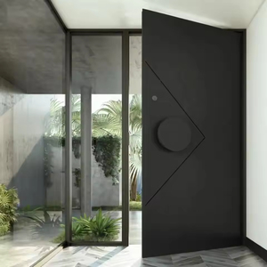 Precio de fábrica personalizado Diseño moderno Hecho Puerta de entrada de pivote de hierro forjado para proyectos residenciales - Product Image 1