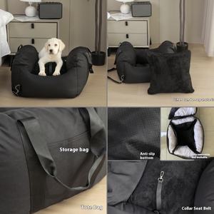 DO Modern Co-Pilot Siège de sécurité pour <span class=keywords><strong>chien</strong></span>, style carré robuste, sacoche de transport pour extérieur, amovible, lavable, durable, avec coussin de <span class=keywords><strong>voiture</strong></span>, emballage carton - Product Image 3