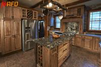 Vente directe usine : Armoires de cuisine modulaires Refor économiques avec plan de travail en stratifié marbre et évier, robinet inclus