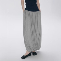 Jupe longue taille empire pour femme, infroissable, coupe asymétrique inspirée des culottes, robe décontractée