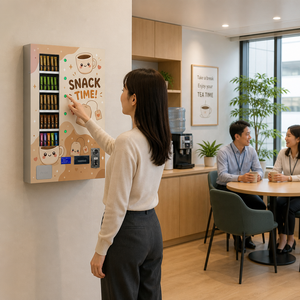 Distributeur automatique de snacks 5 sélections avec bouton LED, écran LCD, paiement, compact, mural, pour café instantané, sachets de thé, barres énergétiques - Product Image 3