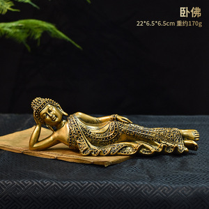 Tùy Chỉnh Nhựa Vàng Bảng Nằm Di Lặc Cười Phật Tượng Zen Không Có Ác Không Có Nói Phật Đầu Nhà Trong Nhà Trang Trí Trang Trí - Product Image 2