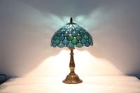 Luminaire Artisanal de Boutique en Résine Ornée de Perles, Verre E26, Lumière Ambiante Artistique, Abat-jour Floral Champignon Perlé, Style Moderne et Simple