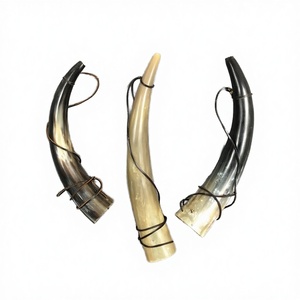 แตรวัวทำมือคุณภาพพรีเมียม 100% แตรเป่าสไตล์ไวกิ้ง แตรสัญญาณยุคกลาง ขัดเงา เป็นมิตรกับสิ่งแวดล้อม รูปทรงธรรมชาติ สวยงาม - Product Image 2