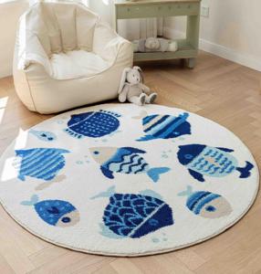 Bền Thân Thiện Với Môi Trong Nhà Polyester Máy Tufted Nonslip Vòng Khu Vực Thảm Dày Mềm Có Thể Giặt Hộ Gia Đình Thảm Tapis Phòng Ngủ - Product Image 2