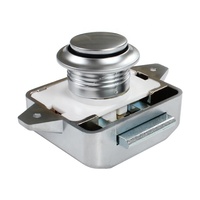 HEYRV Prix usine, en stock, haute qualité, serrure à bouton poussoir couleur argent, taille de découpe 26mm, 10 pièces/boîte, pour armoire de camping-car et caravane