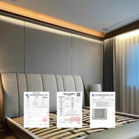 Panneau mural en PVC à texture tissu, panneau WPC pour chambre à coucher, imperméable, flexible, résistant à la saleté