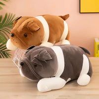 Peluche de chien Shar Pei de haute qualité, douce et moelleuse, oreiller en forme de chien couché, simulation de chien Lai Pi, ornements de voiture, rembourrage en coton PP, accessoire haut de gamme
