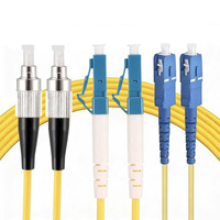 Câble de raccordement optique LC-LC/SC-SC 10M 20M 50M longueur personnalisée 12 brins SM MM 9/125 avec conducteur en cuivre blindé pour usage télécom intérieur