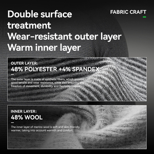 ROCKBROS-Para Hombre, Camisa de Manga Larga con Capa Base de Lana <span class=keywords><strong>Merino</strong></span> de Tecnología de Alta Calidad para Otoño e Invierno - Product Image 4