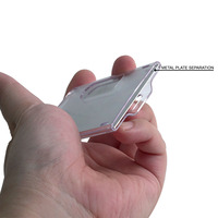 Porte-cartes d'identité horizontal en plastique ABS dépoli avec fente pour le pouce, distributeur de badges rigides – Vente en gros