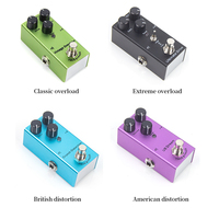 Pédale d'Effets de Guitare Électrique Mini Distortion Crunch Single, True Bypass 9V DC pour Kit Guitare Basse