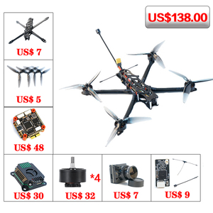 7-inch sợi carbon FPV bay không người lái với máy ảnh nhiệt fpvspeed 120 km/h tải trọng 2-3kg 5.8G truyền 2.5W f435 bay không người lái phụ kiện - Product Image 2