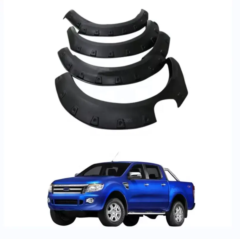 ABS อัตโนมัติ4X4 Mud Flap 2020ล้อ Arch กระเป๋า Fender Flare Guard Deflector สำหรับ Ranger T6 2011-2015