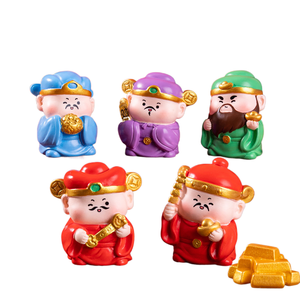 Chenjun nouvel an fête du printemps cinq dieu <span class=keywords><strong>de</strong></span> Fortune poupée bricolage décoration sac aveugle accessoires paysage bureau voiture Ornam - Product Image 1