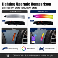 Feux de position latéraux LED RVB avant et arrière en gros pour Ford Mustang S650 Gen7 2024 et modèles ultérieurs, lentille transparente, 4 pièces