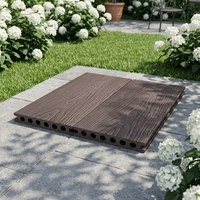 Planches de terrasse en WPC creuses et robustes pour les projets d'aménagement paysager public
