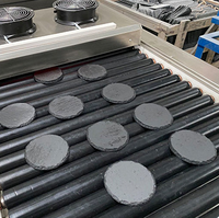 Sous-verres ronds en ardoise de 4 pouces de diamètre et 1/4 d'épaisseur avec un bord complètement droit en grès de cuisine