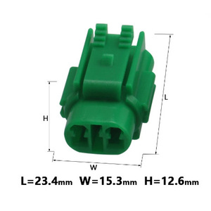2 Pin Car Light Connector 39mm L 19.1mm W 15mm H For Toyota And Byd Vehicles Male And Female <b>Plug</b> <b>Replacement</b> Part - Product Image 2