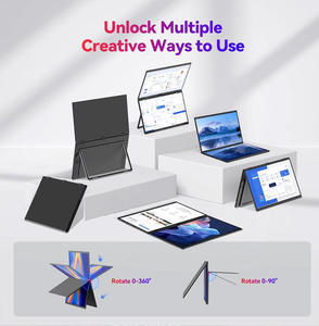 Écran tactile 18,5 pouces 1080P, interface <span class=keywords><strong>USB</strong></span>-C, nouveau moniteur double pliable, triple écran portable IPS LCD, extension d'écran pour ordinateur portable - Product Image 3