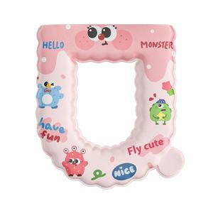 Cubierta de asiento de inodoro EVA para todas las estaciones, resistente a la suciedad, levantador de <span class=keywords><strong>tapa</strong></span> de anillo, cojín de manos no sucias, <span class=keywords><strong>Universal</strong></span> para el hogar, venta al por mayor - Product Image 4