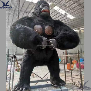 Statue animatronique grandeur nature de chimpanzé et de gorille pour centre commercial et aéroport, personnalisable - Product Image 6