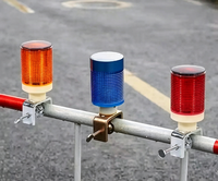 Lampe de travail LED clignotante IP65, balise solaire rouge et bleue, lumière d'avertissement de sécurité pour la protection nocturne