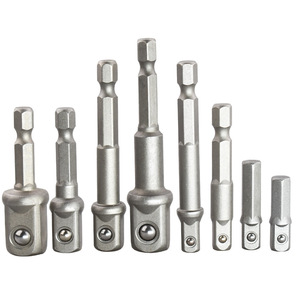 Sleeve Hex To Square Adapter Rod 1/4 3/8 1/2 Inch Alloy Steel For Electric Drill - Product Image 5