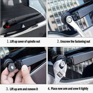 Lames de rechange pour Mitsubishi Pajero <span class=keywords><strong>Shogun</strong></span> Montero V80 V87 V93 V97 Balais d'essuie-glace arrière de voiture Essuie-glace - Product Image 5