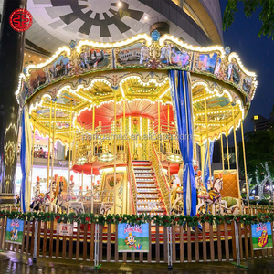 Manèges classiques de parc d'attractions Limeiqi, carrousel de luxe à deux étages sur le thème européen à vendre - Product Image 3