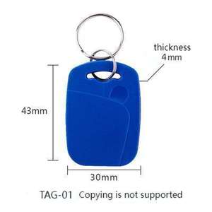 사용자 정의 125kHz 블루 플라스틱 ABS 열쇠 고리 태그 스마트 키 체인 호텔 도어 액세스 엘리베이터 관리 주차장 회원 카드 - Product Image 6