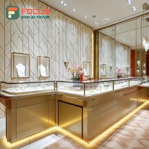 Modern Jewelry Store Interior Display Laminated Finish Brand Store Showcase Cabinet - Product Image 4