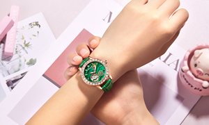 นาฬิกาข้อมืออัตโนมัติสำหรับผู้หญิง รุ่นใหม่ แบรนด์ 1009 ซื้อออนไลน์ นาฬิกาข้อมือสีโรสโกลด์ สายหนัง กันน้ำ นาฬิกาผู้หญิงสุดหรู - Product Image 6