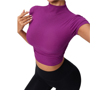 Camiseta Deportiva Transpirable de Talla Grande, Ecológica, de Secado Rápido, Camiseta de Manga Corta para Mujer, para Correr, Entrenamiento, Fitness, Yoga, Top Corto - Product Image 1