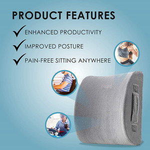 Almohada Lumbar Ergonómica de Espuma Viscoelástica, Soporte <span class=keywords><strong>para</strong></span> el Dolor de Espalda, Cojín <span class=keywords><strong>para</strong></span> Asiento de Coche o Silla de Oficina, Alivio del Dolor Lumbar - Product Image 3