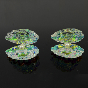 AB Tinh thể thủy tinh vỏ với ngọc trai figurine trang trí MH-D0463 - Product Image 6