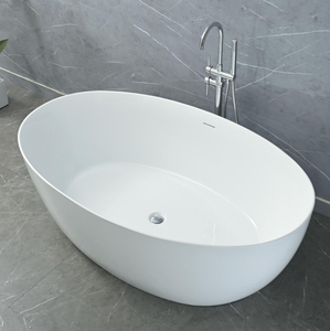 Moderna in acrilico CUPC CE Freestanding vasca da bagno forma ovale bordo sottile migliore vendita modello durevole funzione di ammollo per adulti - Product Image 2