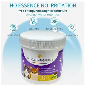 Cross-Border Eco-friendly Macio Não-tecido Pet Eye & Ear <span class=keywords><strong>Wipes</strong></span> 120 Folhas 18*14cm <span class=keywords><strong>Dog</strong></span> Tear Stain Removal Factory Venda Direta - Product Image 4