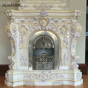 Vàng Chất Lượng Cao Đơn Lập Ngoài Trời Nhà Biệt Thự Trang Trí Cổ Pháp Phong Cách Đá Cẩm Thạch Lò Sưởi Lò Sưởi Surround - Product Image 6