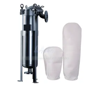 Standard top open SUS304 316L media sanitary bag filter housing for coconut/vegetable oil processing machine