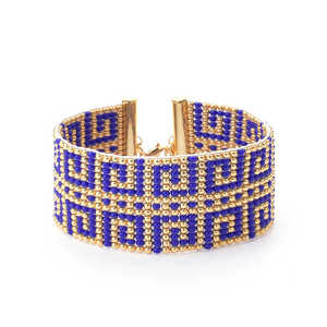 Bracelets de luxe plaqués or, style bohème, géométriques, larges, avec perles de rocaille, flèche, tissage <span class=keywords><strong>Miyuki</strong></span>, réglables, pour mariage et cadeaux - Product Image 3