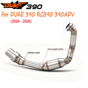 Sistema de <span class=keywords><strong>Escape</strong></span> para Motocicleta <span class=keywords><strong>DUKE</strong></span> <span class=keywords><strong>390</strong></span> RC390 390ADV 2024-2026, Tubo Delantero de Acero Inoxidable - Product Image 2